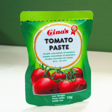 Marque oem halal 28-30% brix 70g sachet concentré de tomate pâte de tomate de chine